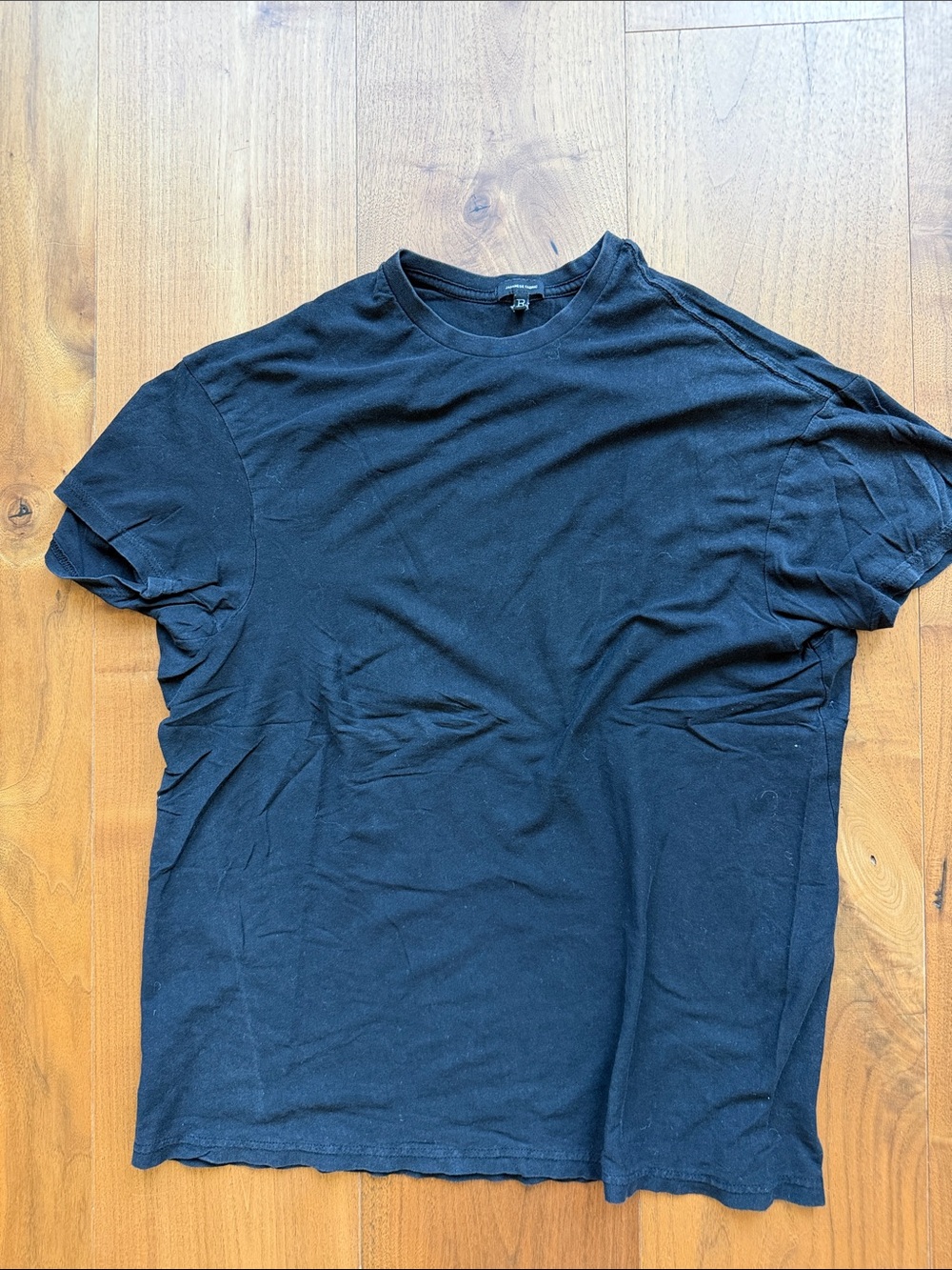 R13 / Boxy Seamless Tshirt / Japanese cotton / Acid Black XS